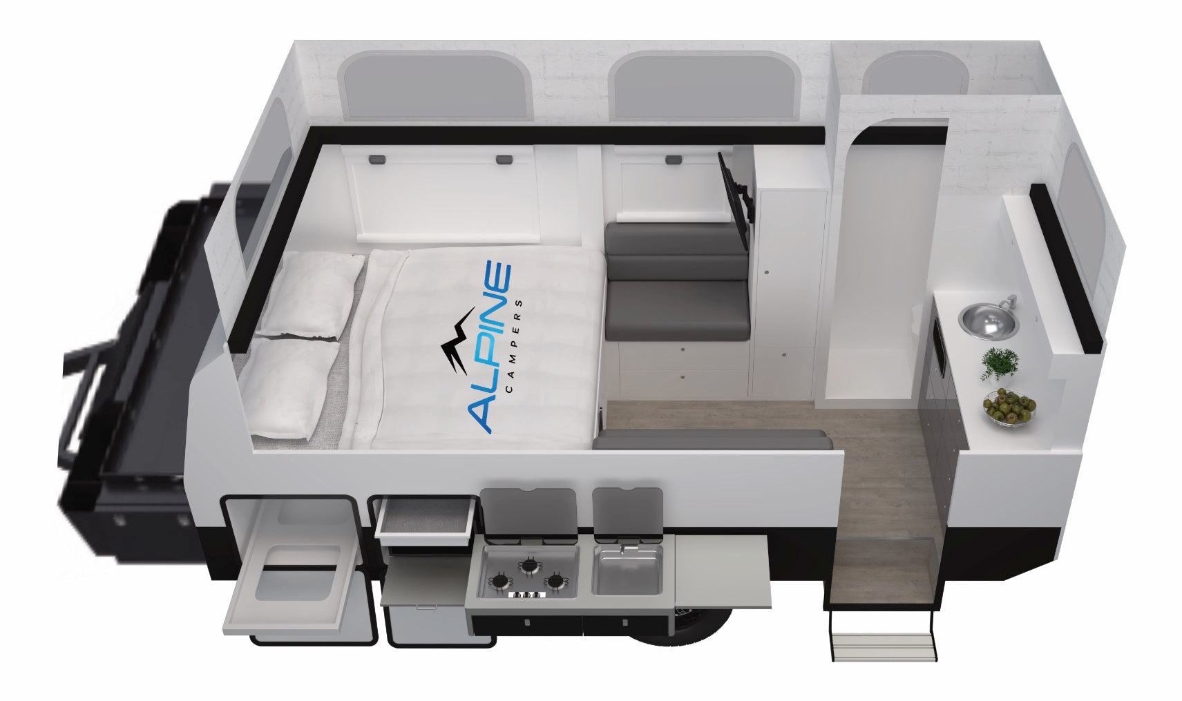 ALPINE-14 ACX w. Internal Fridge (Ref 738)