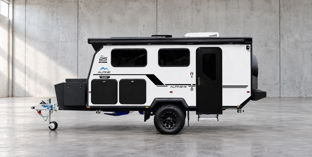 ALPINE-14 & 15 single axle pop-top exterior side profile